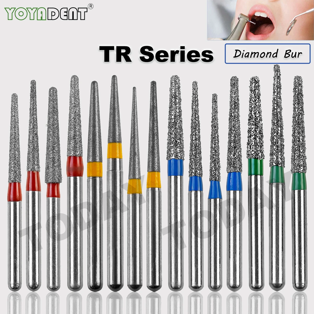 Dental Bur Diamond Burs Taper Round End TR Type Extra Fine Standard Dentistry St
