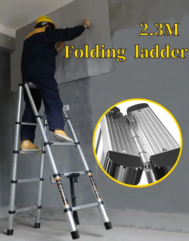 Stainless Steel Folding ladder for Home Telescopic Ladders Scaffolding Ladder En