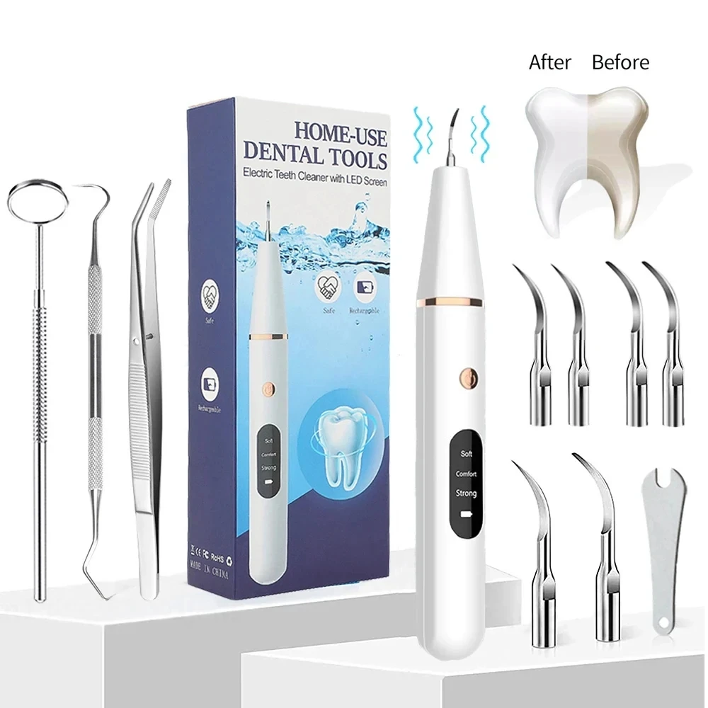 Ultrasonic Dental Scaler For Teeth Tartar Stain Tooth Plaque Calculus Remover De