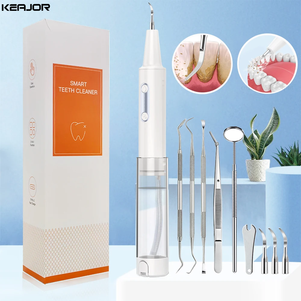 Dental Calculus Remover Electric Ultrasonic Teeth Scaler Irrigator Water Flosser