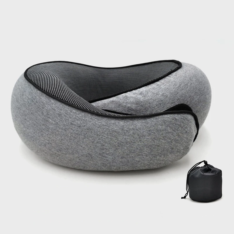 Travel Neck Pillow Memory Foam U-shaped Pillow Snail Style Travel Neck Support P