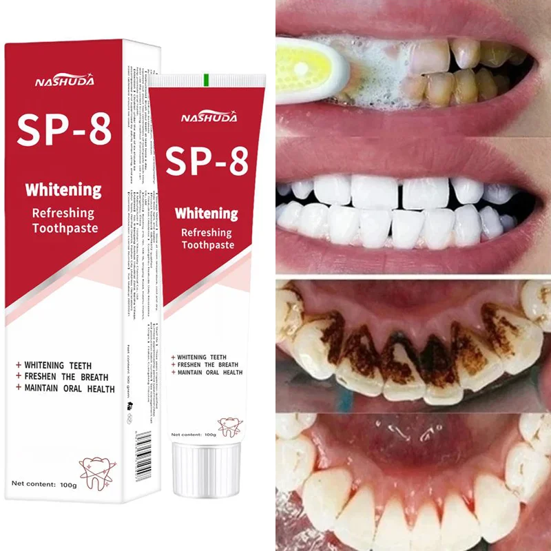 SP-8 Probiotic Toothpaste Whiten Clean Teeth Remove Stains Oral Care Management 