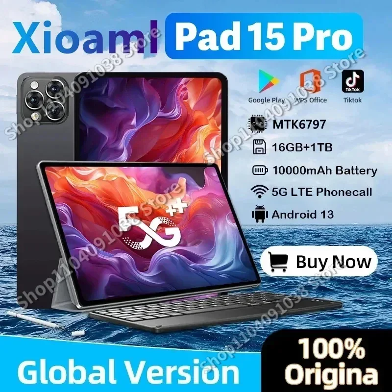 New Hot Sale Global Version Tablets Pad 15 Pro 11 Inch HD Original Tablet 5G 16G