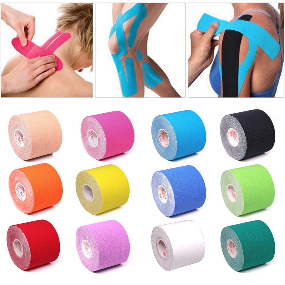 5 Size Kinesiology Tape Athletic Elastoplast Sport Recovery Strapping Gym Waterp