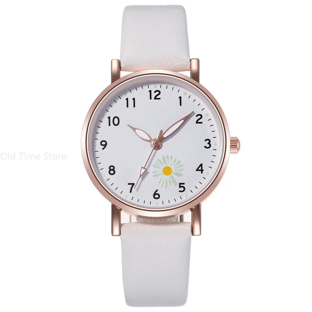 Trendy Ladies Wrist Watches Luminous Women Simple Watches Casual Leather Strap Q