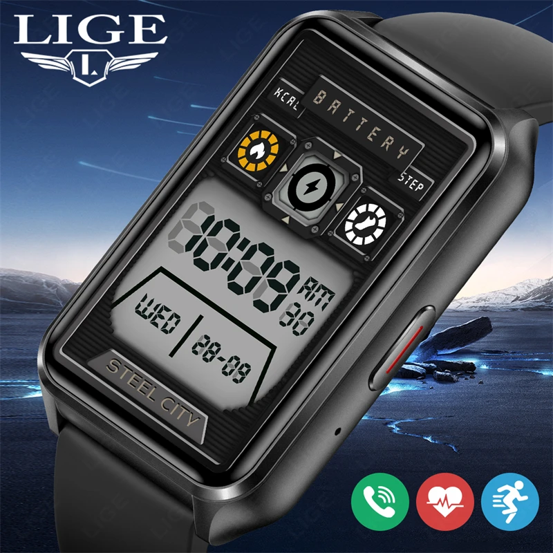LIGE Luxury Smart Watch Women Bluetooth Connected Phone Music Fitness Sports Bra