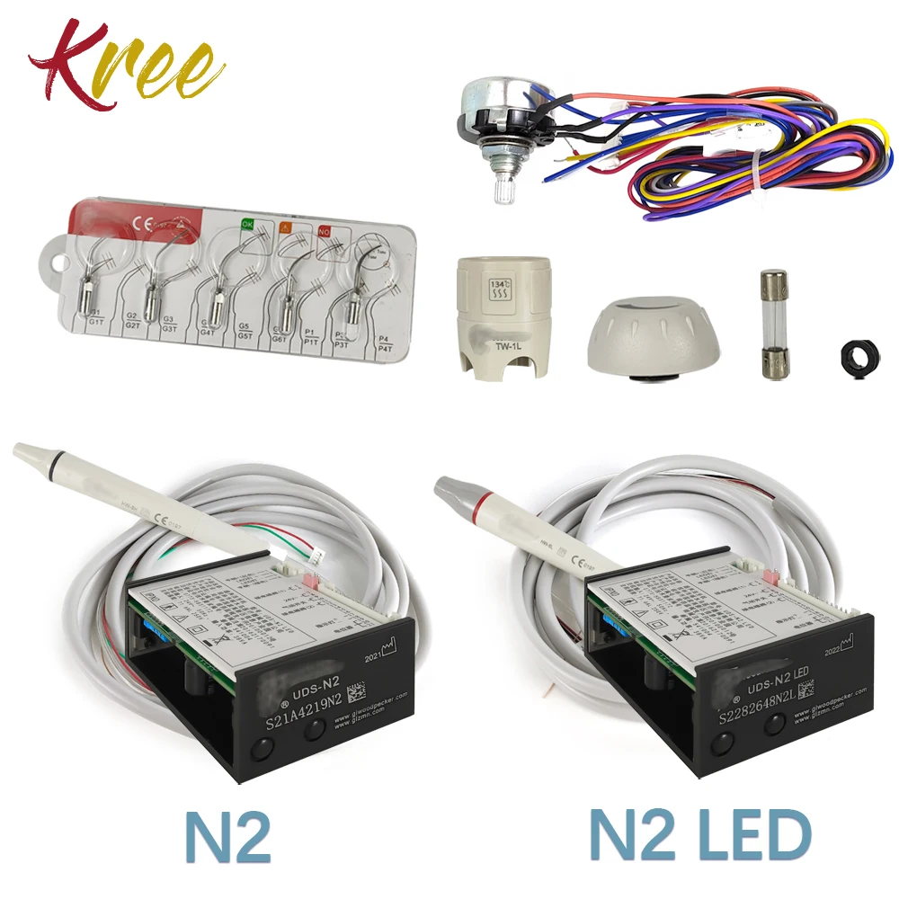 Dental Built in Ultrasonic Scaler HW-3H/5L N2/N2LED W**dpecker Scaling Tips For 