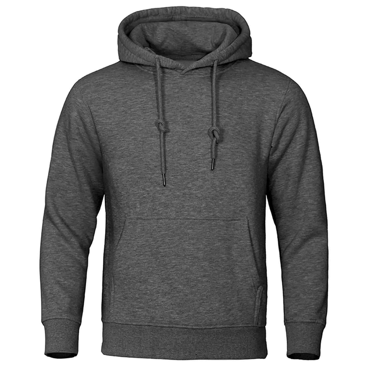 Autumn Winter Men Fleece Warm Mens Sweatshirt Casual Solid Color Streetwear Pull