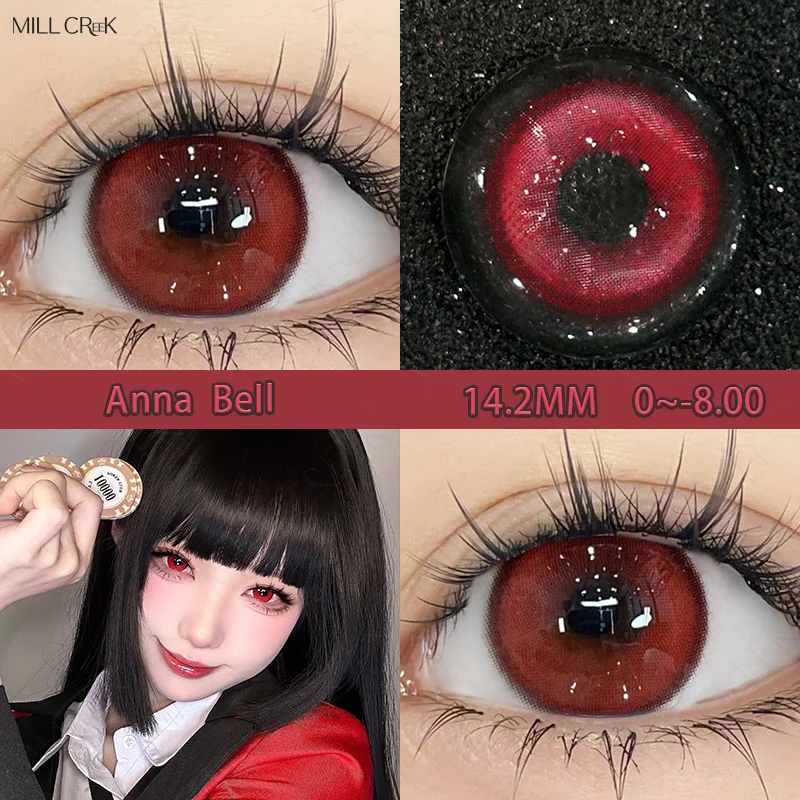 Mill Creek 1Pair Hot Selling Cosplay Color Contact Lenses for Eyes Red Lenses De