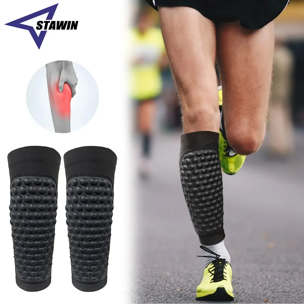 1Pair Soccer Shin Guards, Football Shin Pads Socks with Foam, Calf Compression S