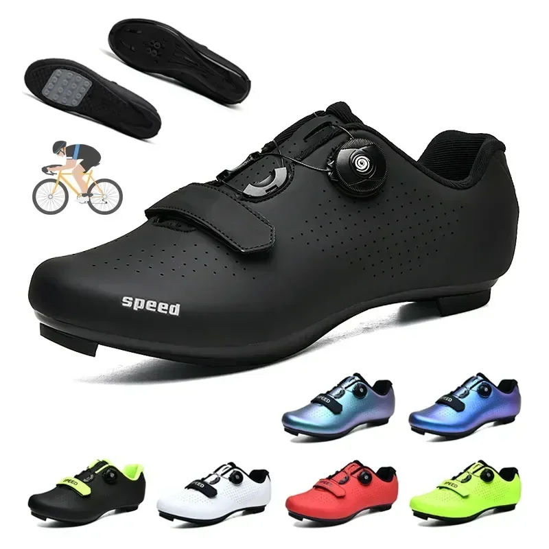 2023 New Road Bicycle Shoes Men Cycling Sneaker Mtb Clits Route Cleat Dirt Bike 