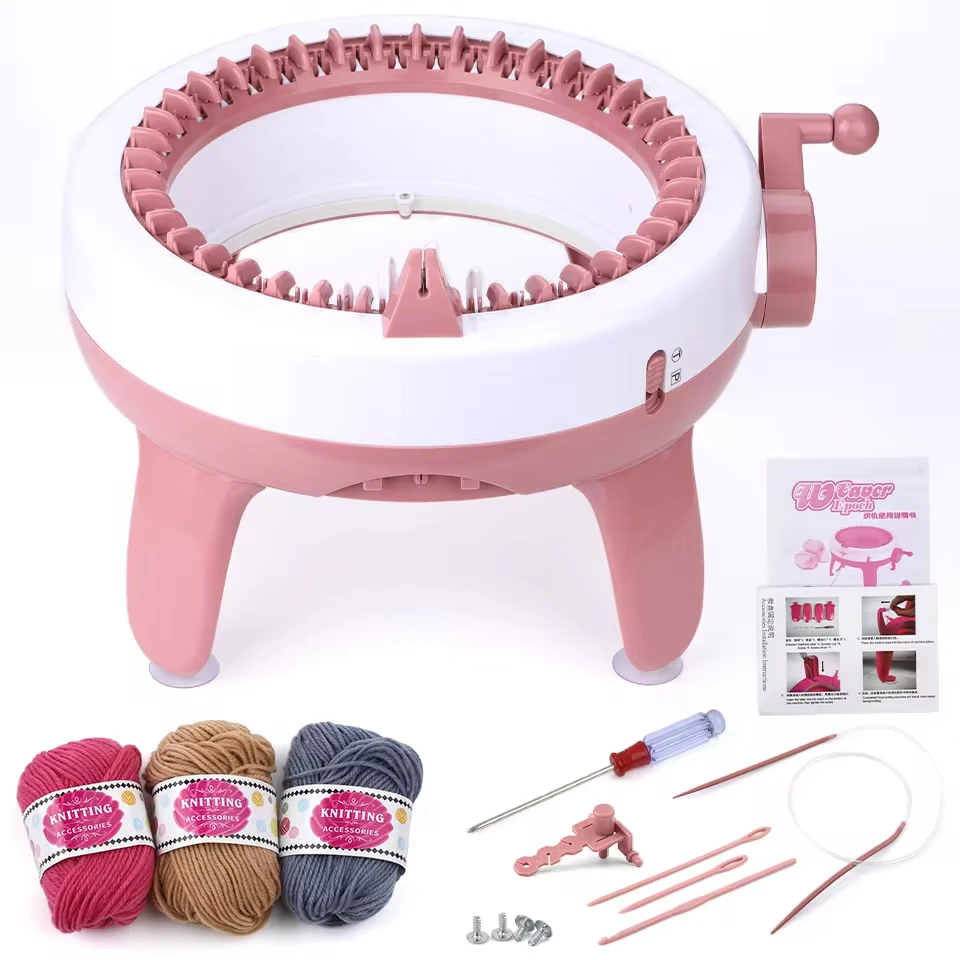 22 Needles Knitting Machine, Smart Double Knit Loom Machine Manual Rotating Kit 