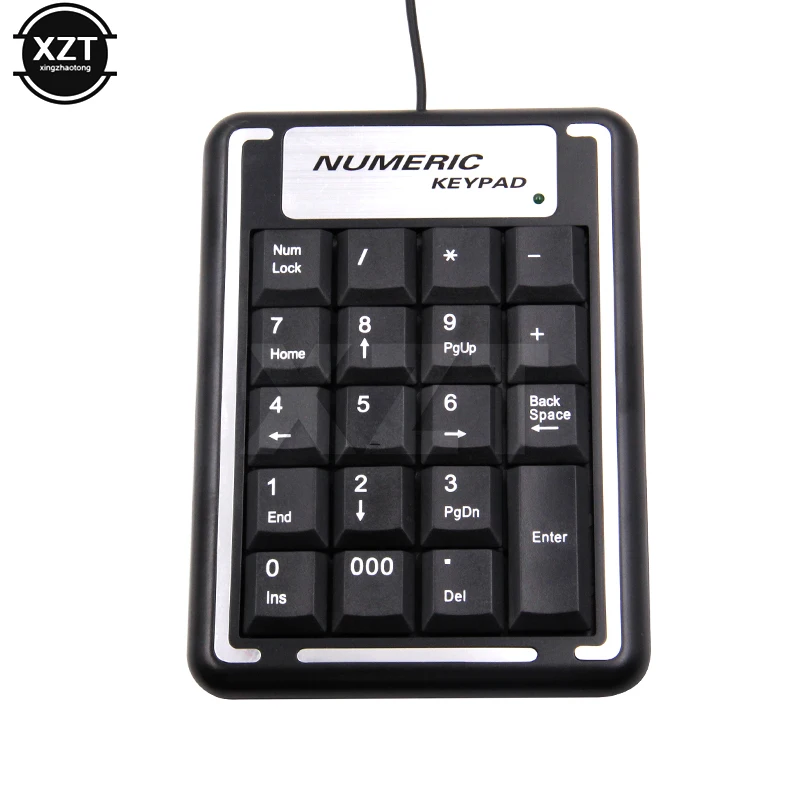 USB Digital 19 Keys Keypad Numeric Mini Keypad Slim Retractable Keyboard Numpad