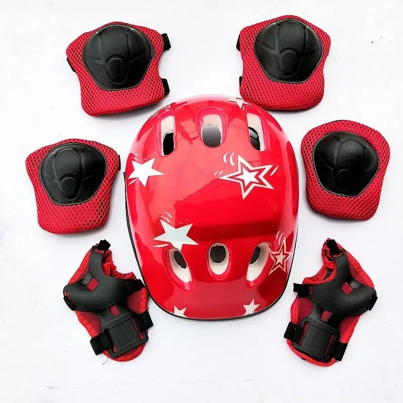 Bike Helmet Knee for 5-16 Years Kids Protective Gear Set Wrist Guard Elbow Pads 