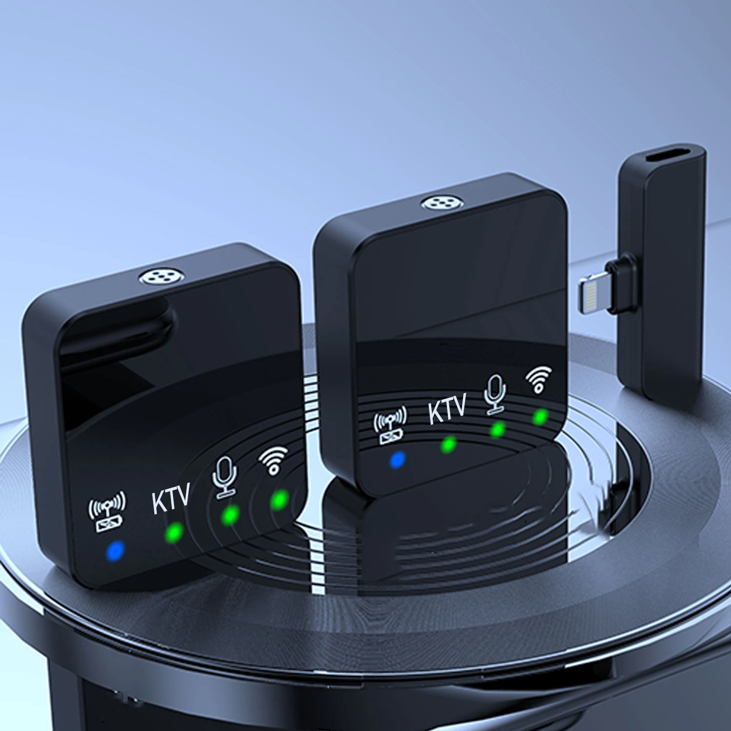 Wireless Lavalier Microphone Portable Audio Video Recording Mini Mic for iPhone 