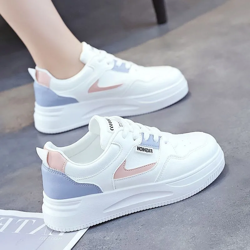Women's Casual & Fashion Sneakers, Letter Patch Color Block Skate Shoes, Low Top