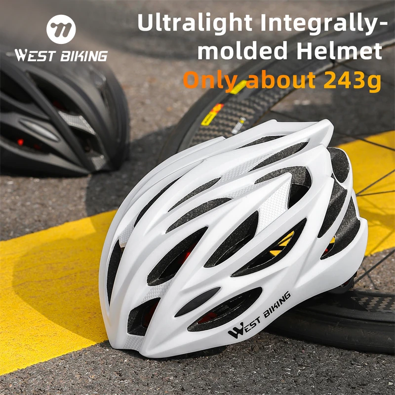 WEST BIKING Ultralight Bike Helmets MTB PC Shell Cycling Helmet Men Women Bicycl
