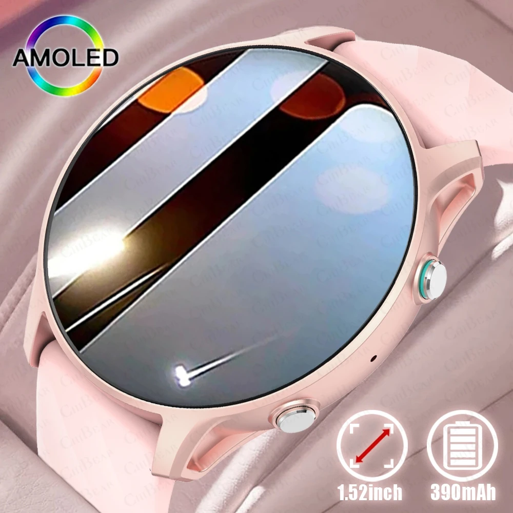 For Huawei Xiaomi New 1.52 inch Smart Watch Women 360*360 HD Display IP68 Waterp