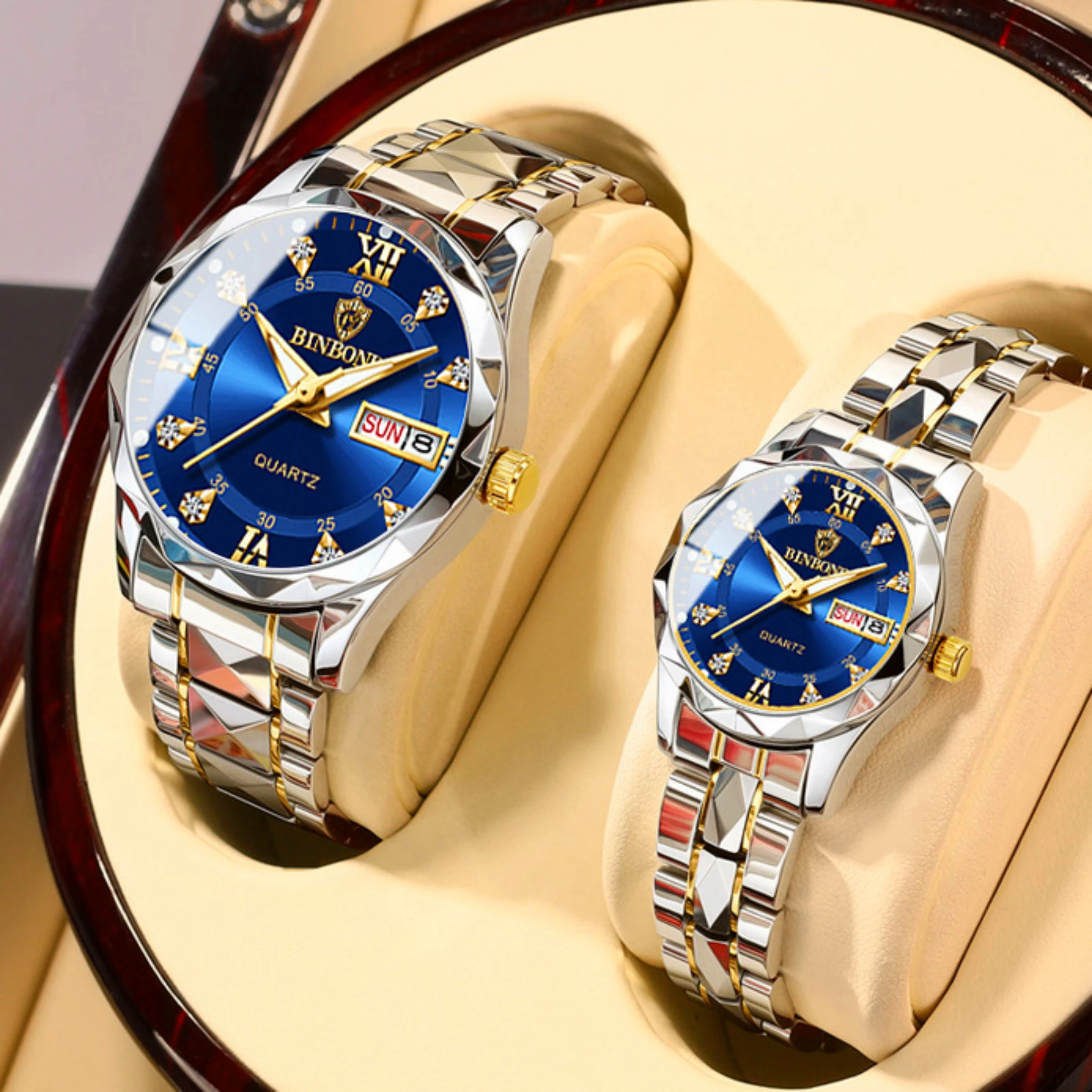 2pcs/set Couple Watch Japan Quartz Luxury Brand Love Men Women Watches Waterproo