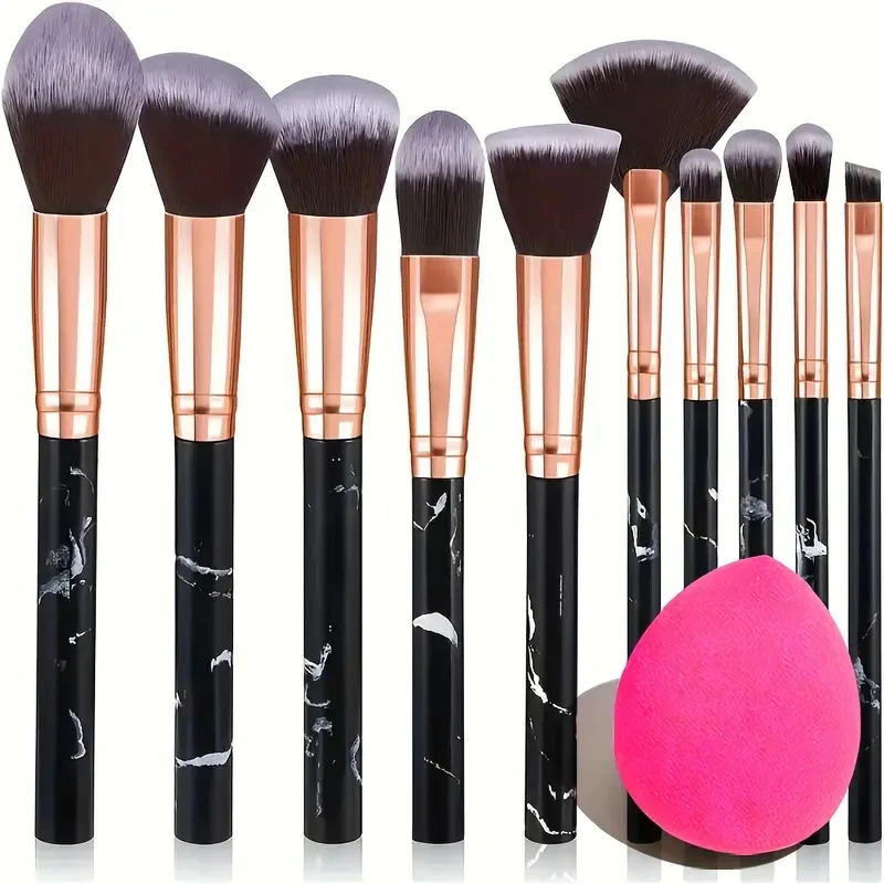 10PCS Makeup Brushes Set Soft Fluffy Eyeshadow Foundation Complete Makeup Brushe