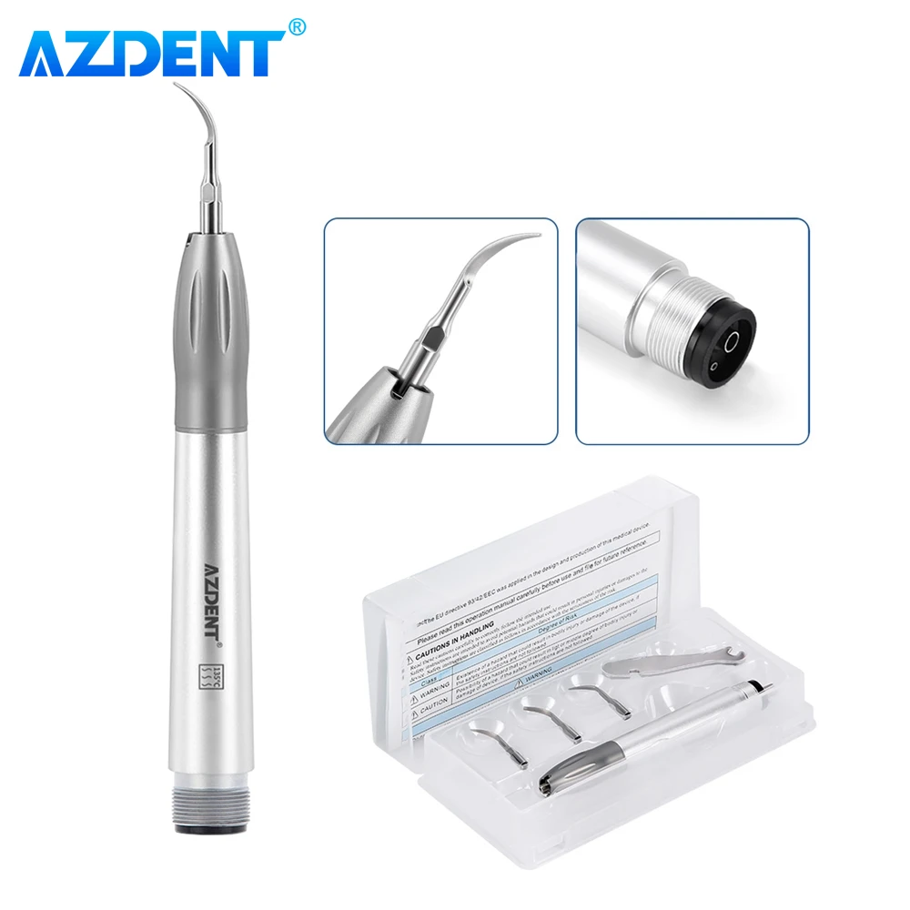 Dental Air Scaler Handpiece AZDENT Super Sonic Scaling Handle Tooth Cleaner 2/4 