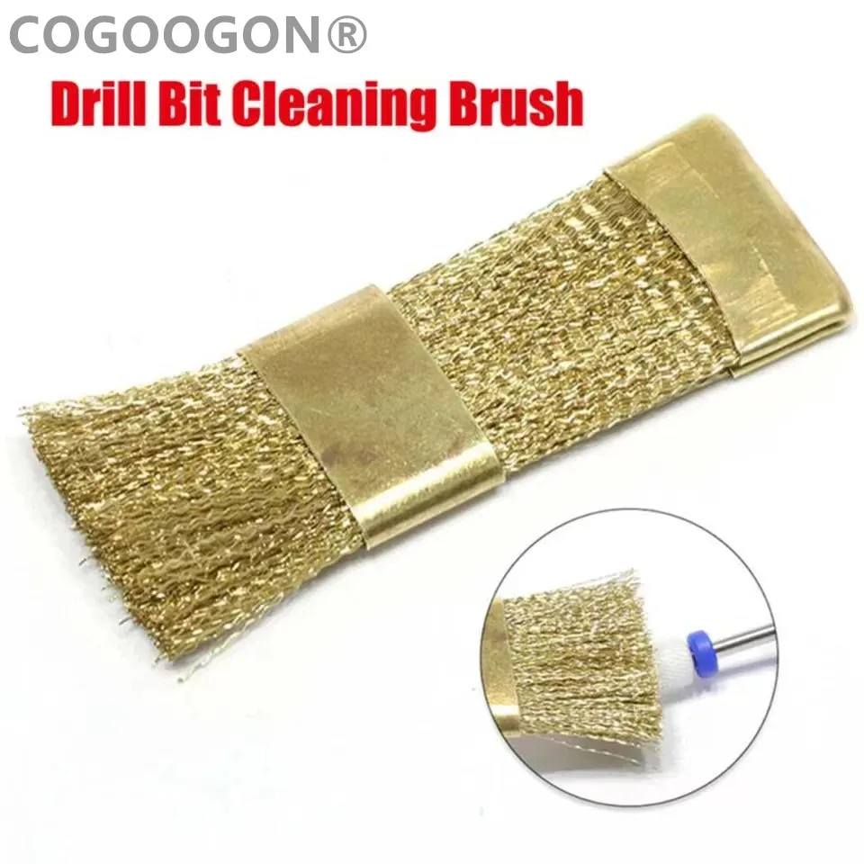 Dental Bur Cleaning Brass Wire Brush Nail Dril Bits Cleaning Brush Copper Wire B