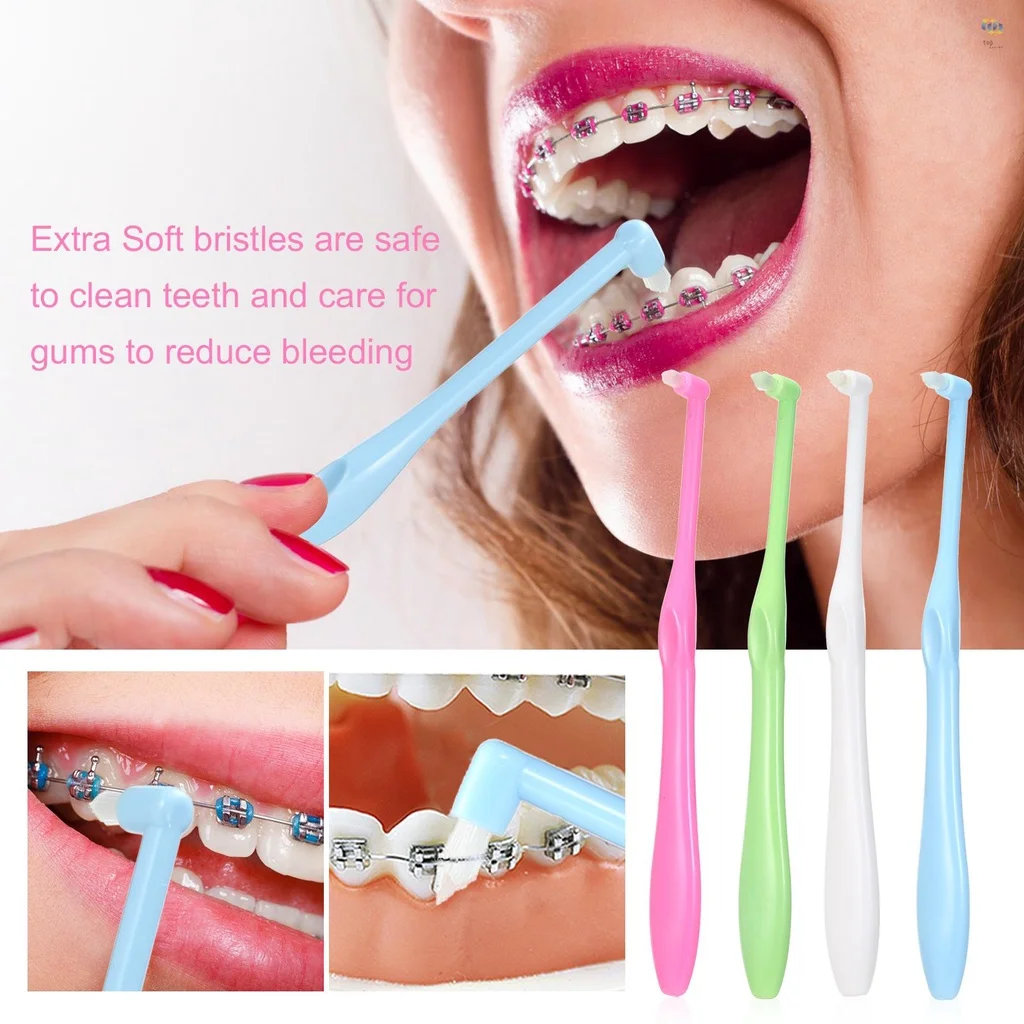 5pcs Orthodontic Interdental Brush Soft bristles Teeth Cleaning Soft Toothbrush 