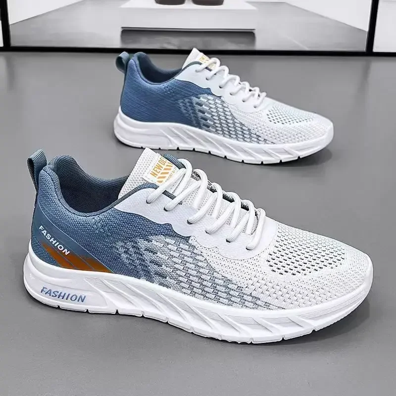 Mens Running Shoes Breathable Knit Sport Sneakers Cushion Lightweight Casual Gym