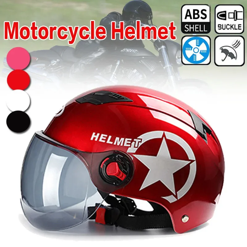 Scooter Bike Open Face Half Baseball Cap Anti-UV Safety Hard Hat Motocross Helme
