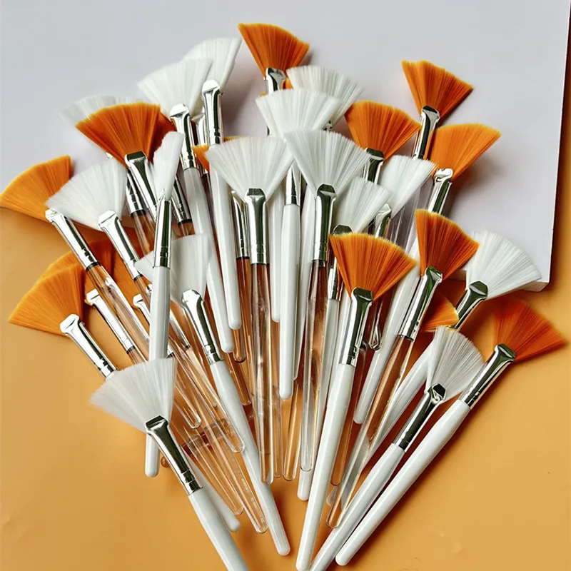 10/20/50pcs Fan Shape Foundation Makeup Brushes Multifunctional Facial Mask Brus