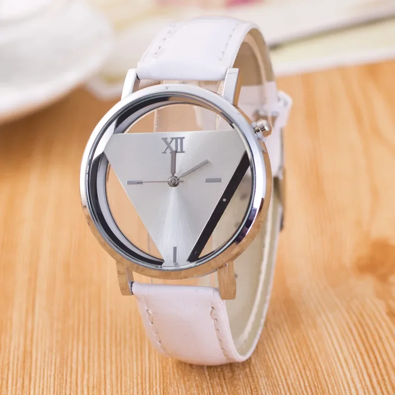 Simple Casual Design INS Women Watch Personalized Double-sided Hollow Trendy Tri
