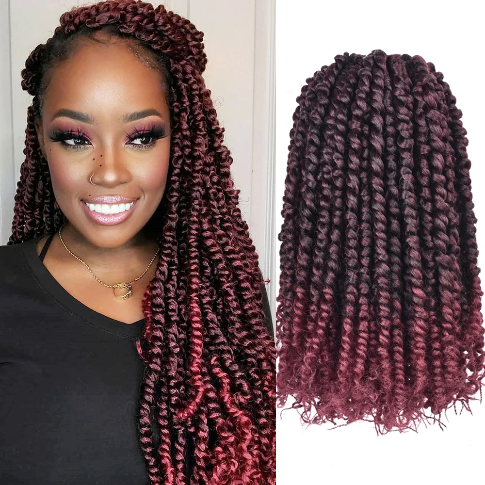 14 Inch Synthetic Passion Twist Crochet Hair for Black Women 1 Pack Pre-twisted 