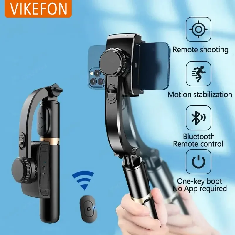 Q08 Gimbal Stabilizer Mobile Phone Video Stabilizer Bluetooth Selfie Stick Tripo