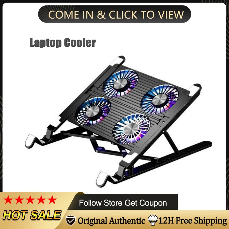 Laptop Cooler Base Stand Foldable Laptop Cooling Pad Portable Adjustable Suporte