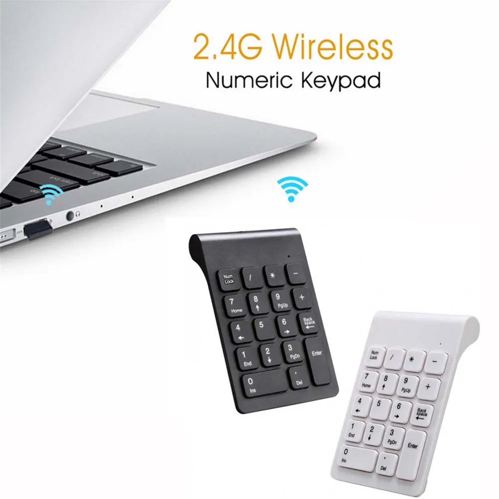 Portable Ultra-Thin Wireless 18 Keys Numeric Keypad Number Pad Digital Keyboard