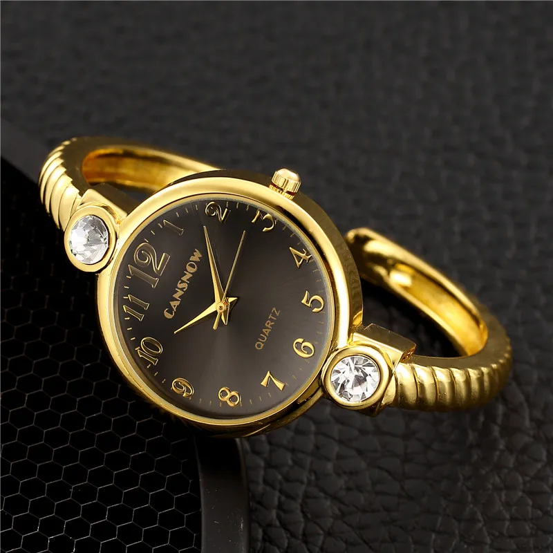 Luxury Gold Stainless Steel Women Watches Fashion Woman Bracelet Bangle Watch Wi