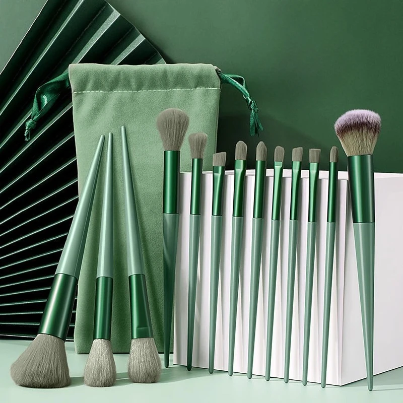 13 PCS Makeup Brushes for Eyeshadow Concealer Loose Powder Blush Blending Soft F