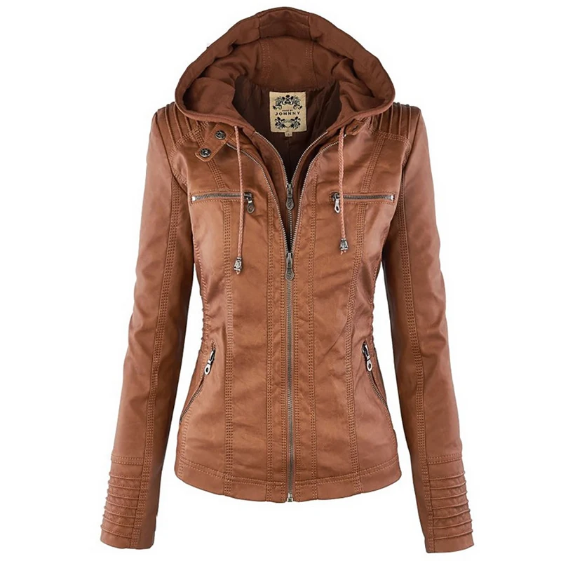 Winter Faux Leather Jacket Women Casual Basic Coats 2022 Ladies Basic Jackets Wa