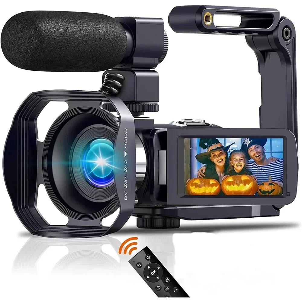 4K Camcorder for Photography 48MP WiFi YouTube Vlogging Video Camcorders 18x Dig