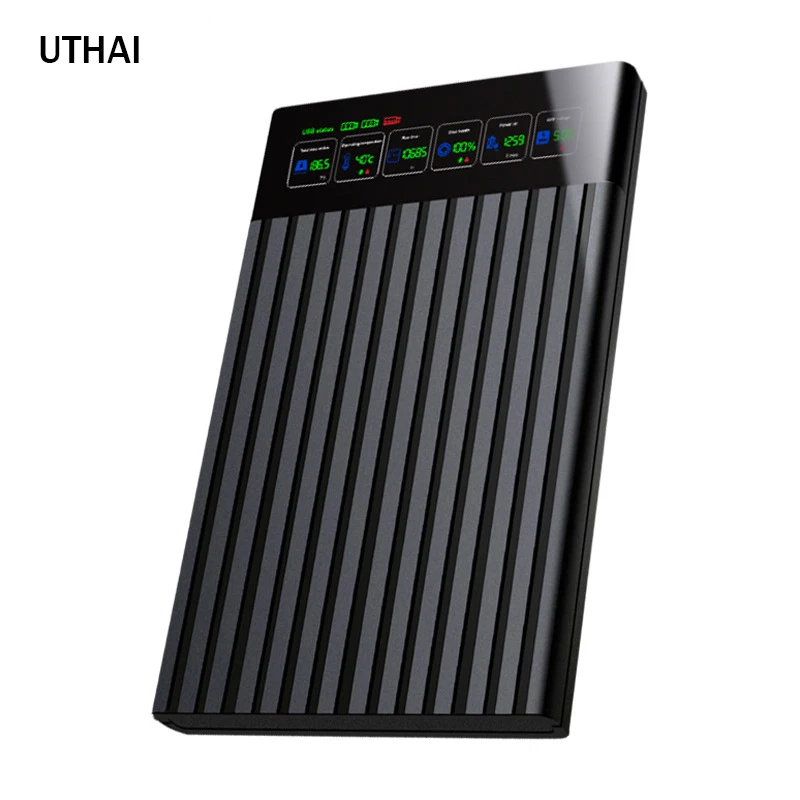 UTHAI Type-C Portable Hard Drive Chassis Intelligent Digital Display 2.5 Inch La