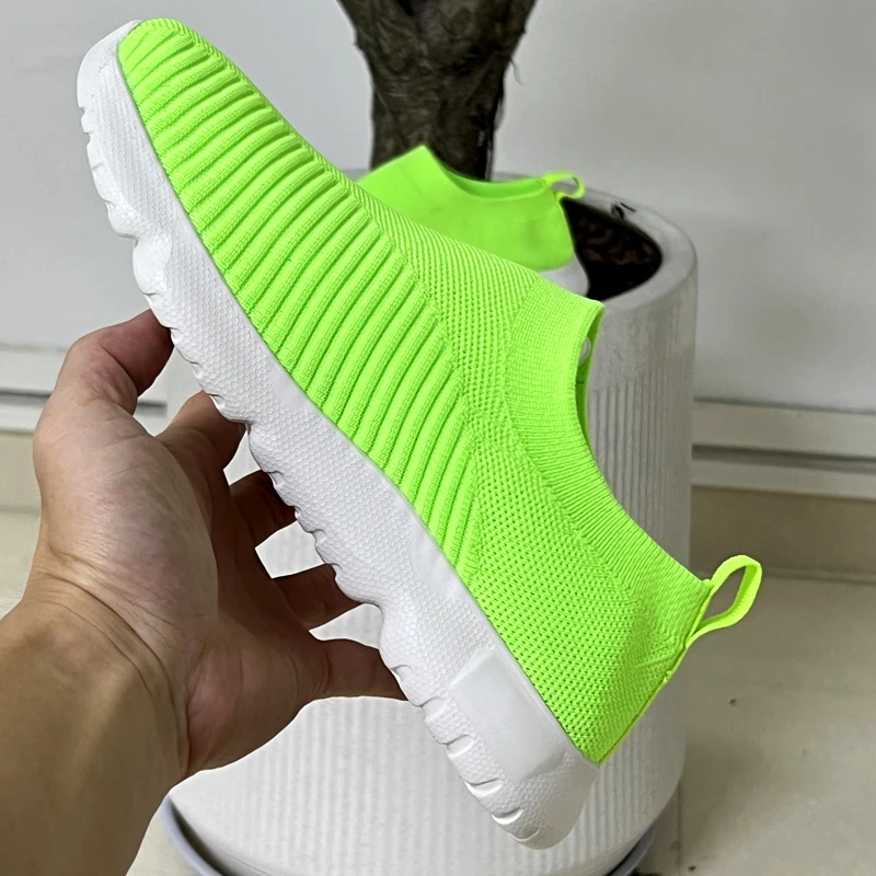 Women Shoes Knitting Sock Sneakers Women Spring Summer Slip On Flat Shoes Women 