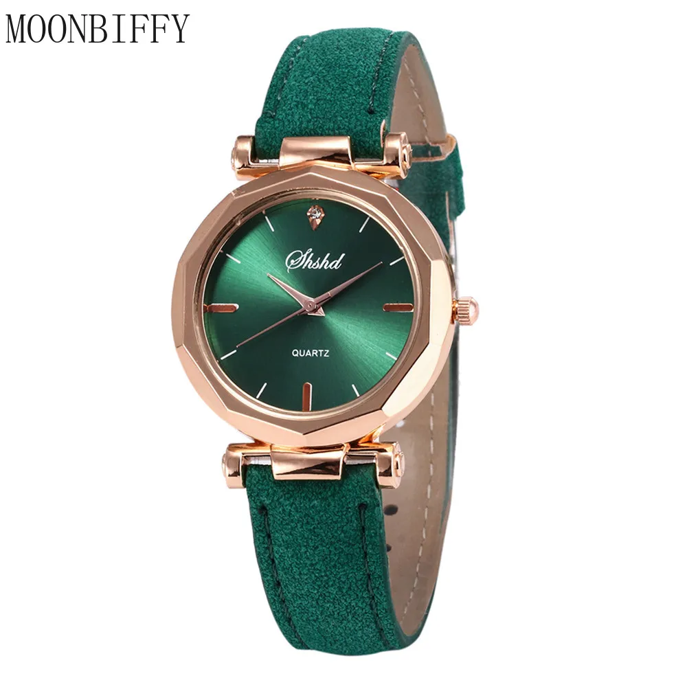 Fashion Women Leather Casual Watch Luxury Analog Quartz Crystal Wristwatch Luxur
