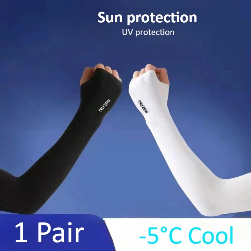 Summer Sun Protection Ice Sleeves for Women Men Anti-UV Outdoor Cycling Arm Slee