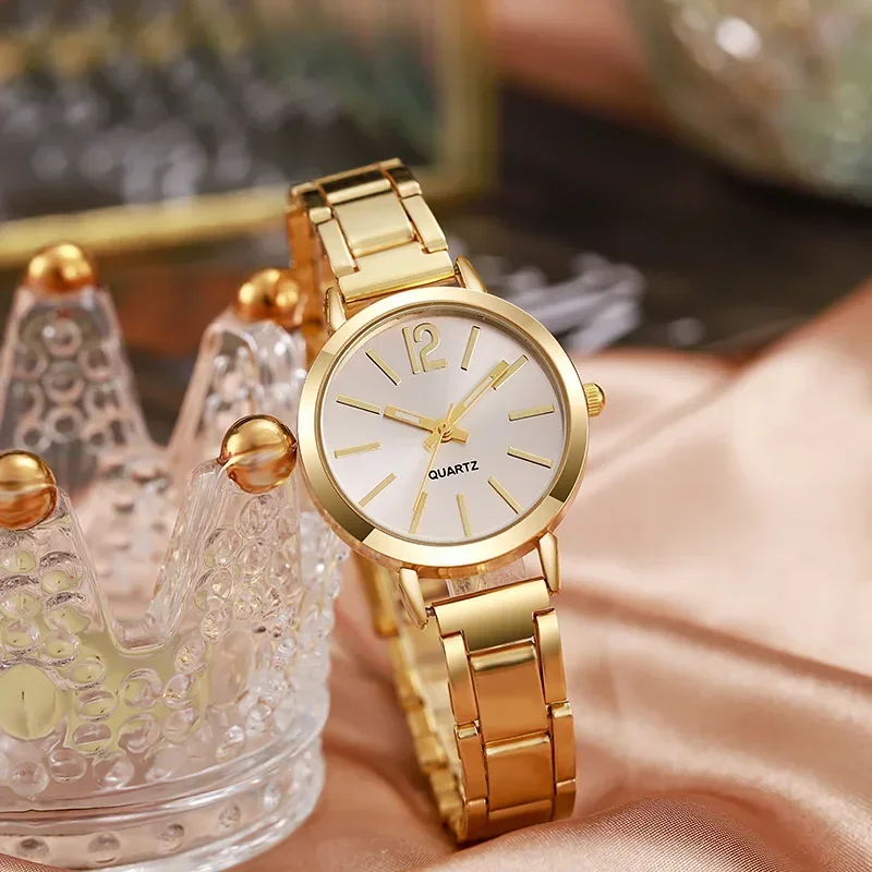 Luxury Wrist Watches for Women Fashion Analog Quartz Watch Stainless Steel Strap