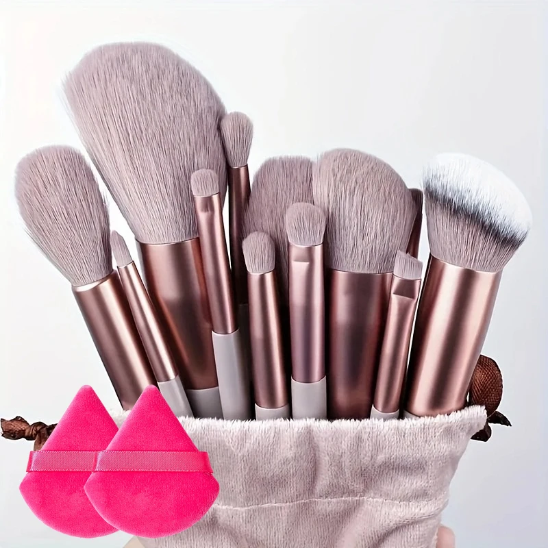 13PCS Makeup Brushes Set Soft Fluffy Cosmetic Foundation Concealer Blush Highlig