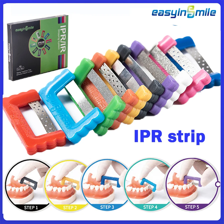 EASYINSMILE Dental Orthodontic IR/IPR Reduction Strip Kits Interproximal Enamel 