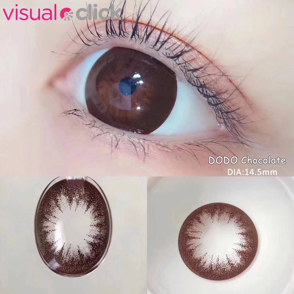 VisualClick Colored Lenses for Eyes Myopia Prescription High Quality Eyes Contac