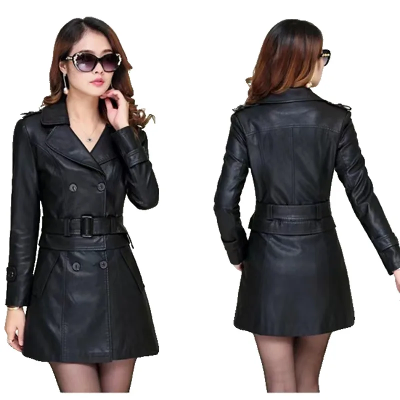 2023 fall top Compound lambskin leather moto jacket Detachable women clothing tr