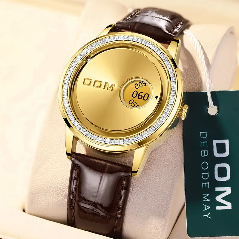 DOM 1759 new arrival diamond Watches lady Magnetic Watch Ball Bearing Quartz Wri