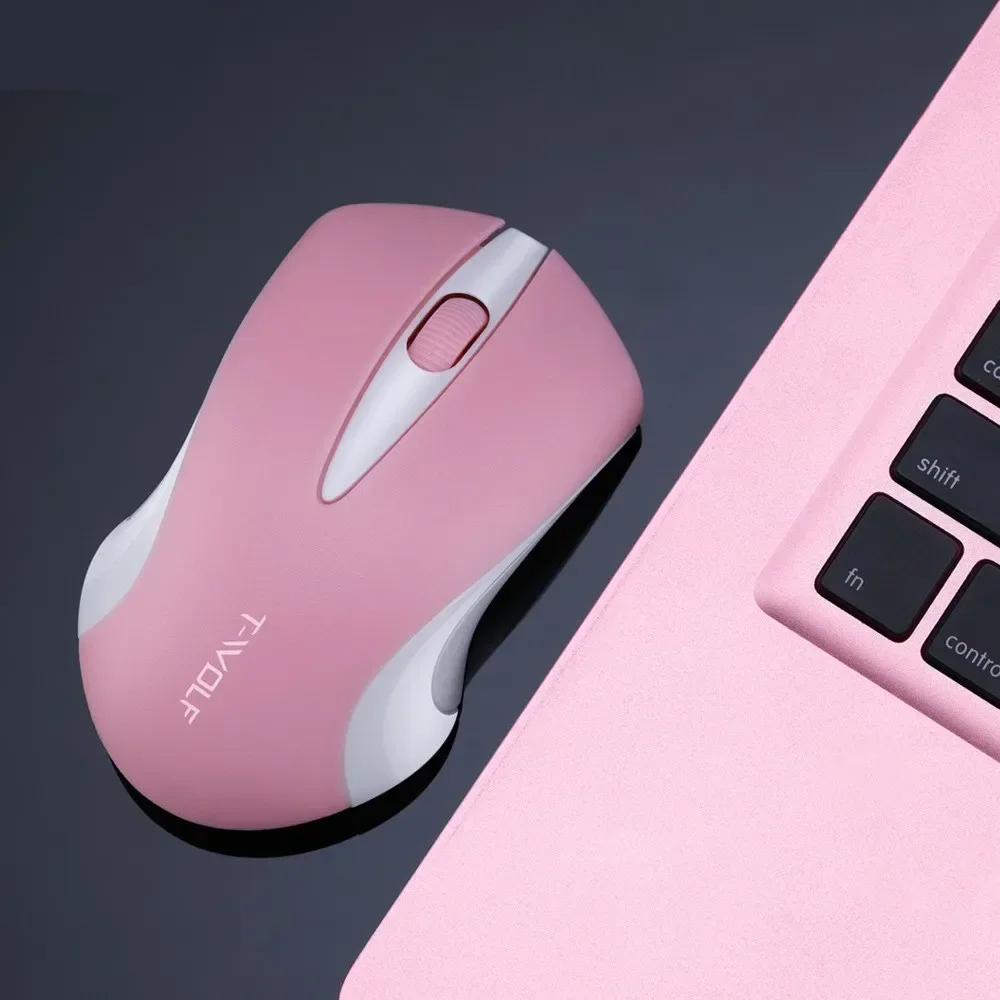 1600dpi Pink Computer Mouse Wireless Mouse Cordless Girl Cute Mouse Optical Mice
